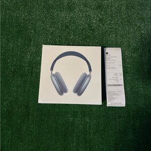 Apple AirPods Max - Sky Blue Box and Receipt